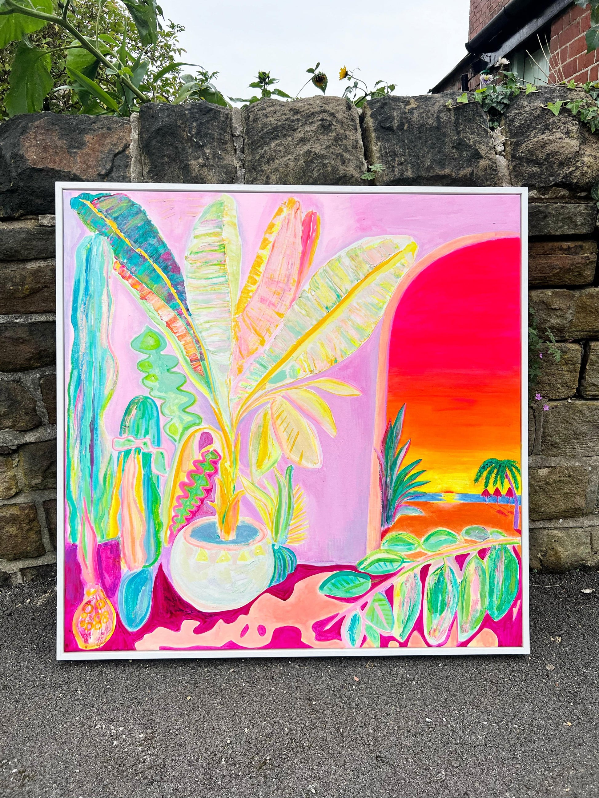 'Reflecting On A Perfect Day'  90cm x 90cm - Kathryn Sillince Artist