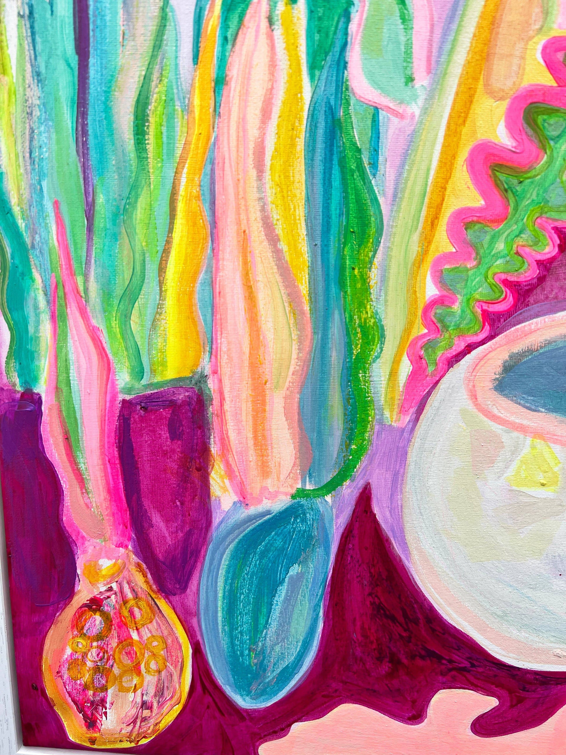 'Reflecting On A Perfect Day'  90cm x 90cm - Kathryn Sillince Artist