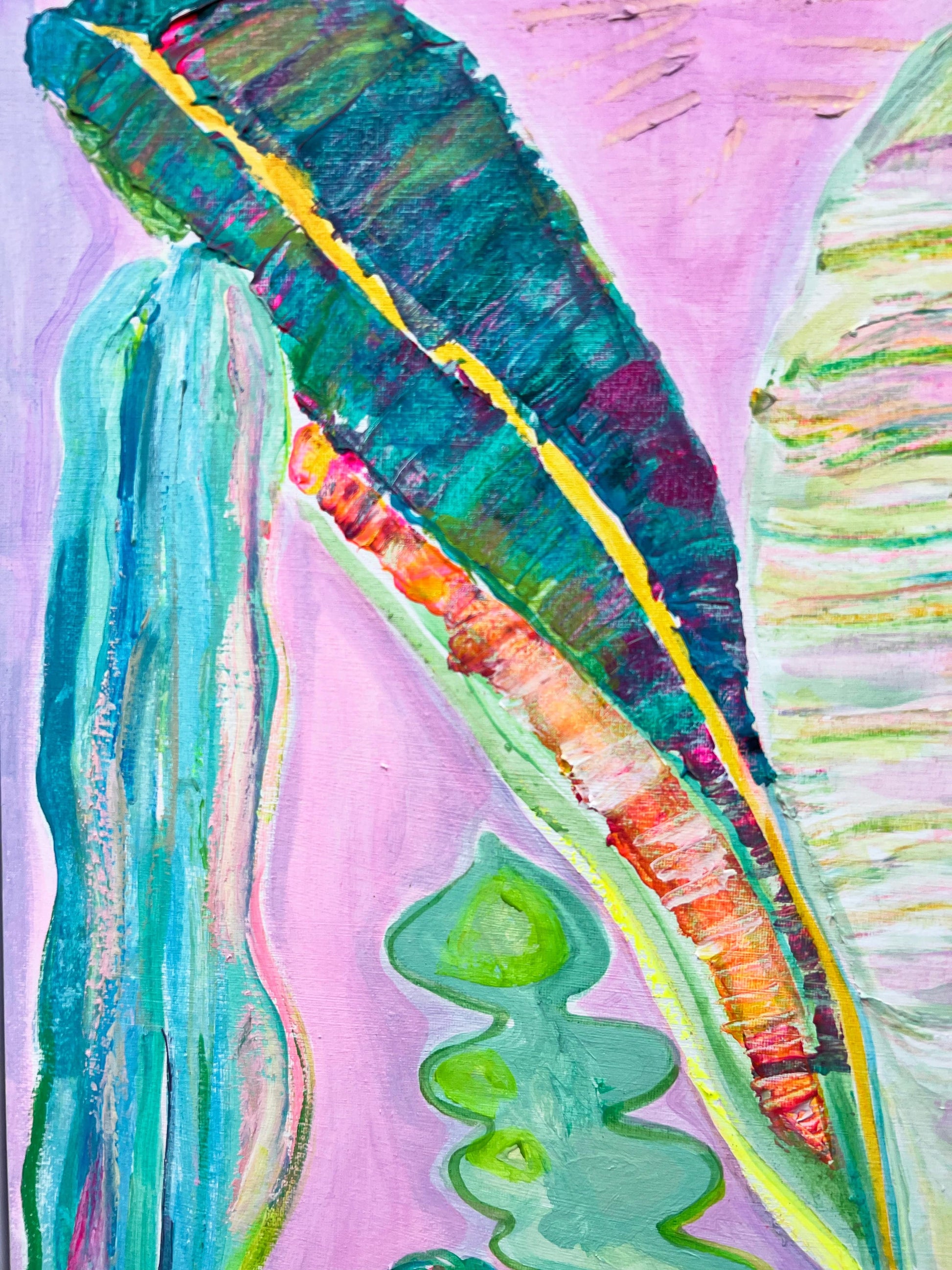'Reflecting On A Perfect Day'  90cm x 90cm - Kathryn Sillince Artist