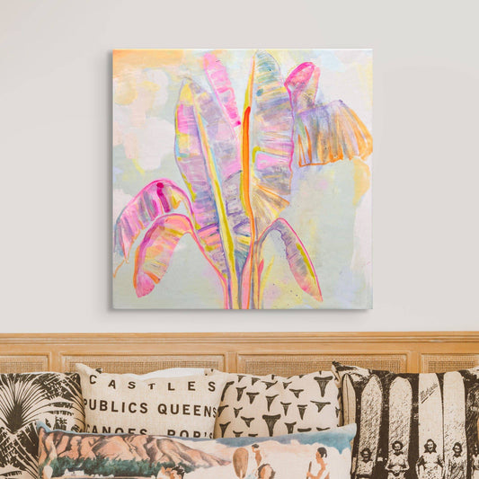 'Peachy Banana Dreams' 72cm x 72cm - Kathryn Sillince Artist