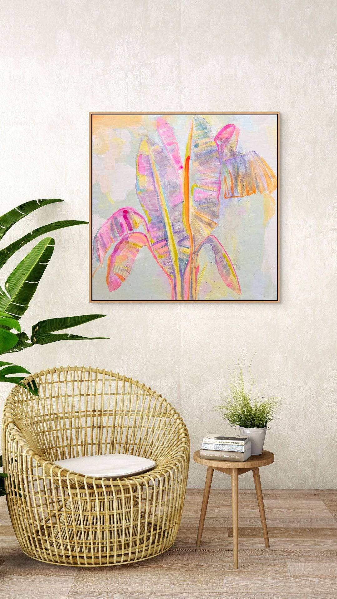 'Peachy Banana Dreams' 72cm x 72cm - Kathryn Sillince Artist
