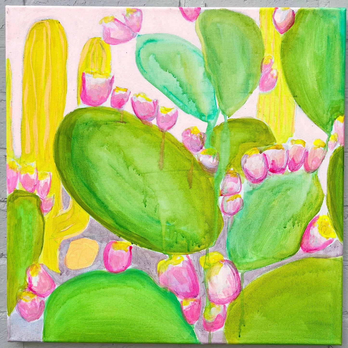 'Sicily Prickly Pears'  51cm x 51cm - Kathryn Sillince Artist