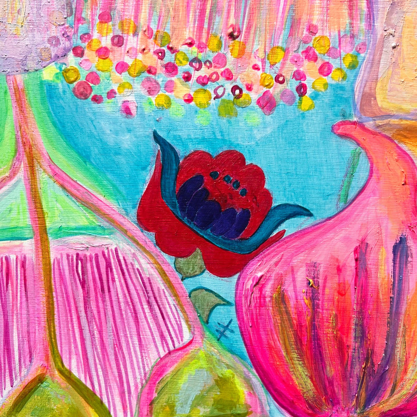 'The Impossible Bouquet' 120.5cm x 120.5cm - Kathryn Sillince Artist