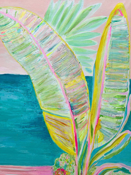 'Vacation Anticipation'  90cm x 90cm - Kathryn Sillince Artist