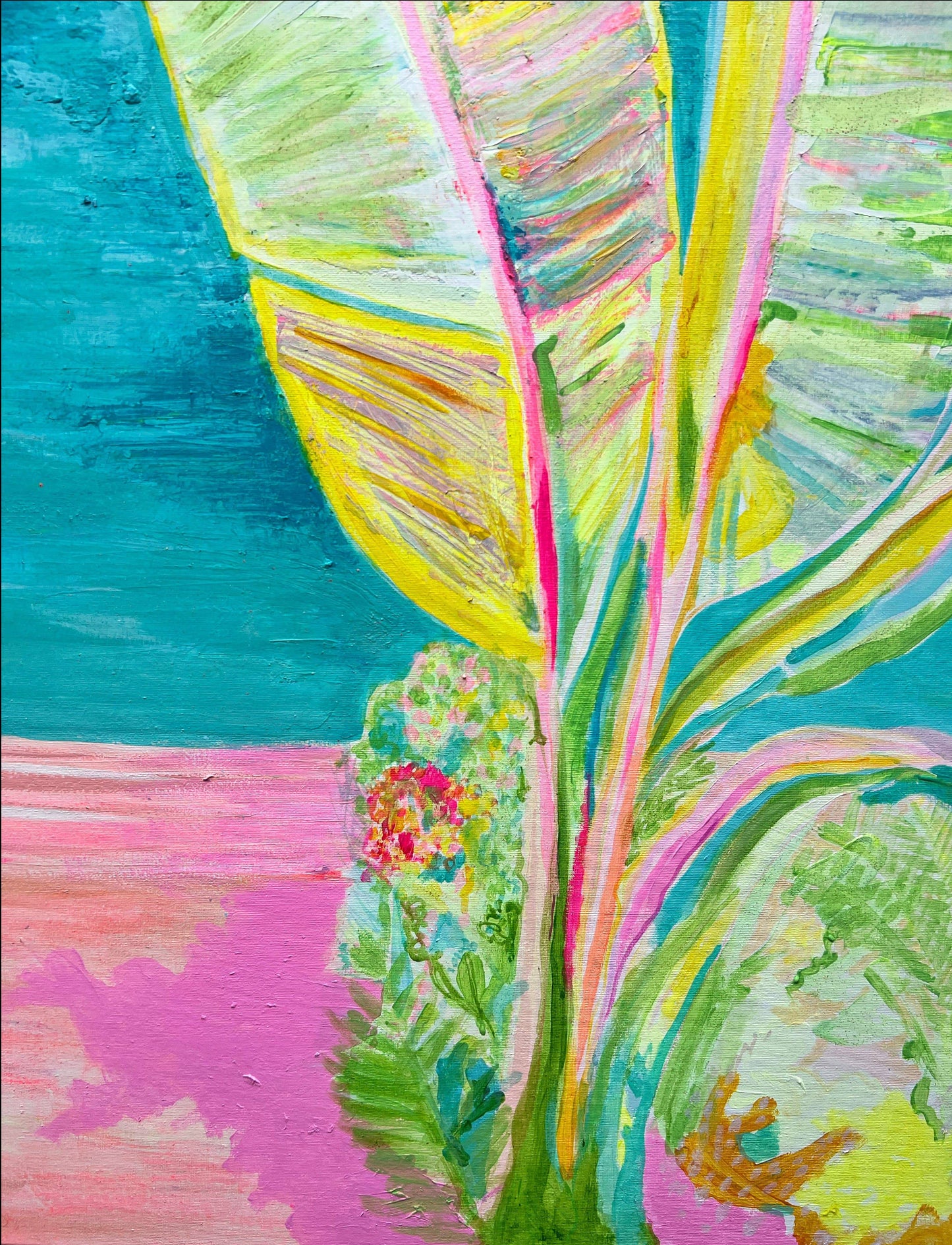 'Vacation Anticipation'  90cm x 90cm - Kathryn Sillince Artist