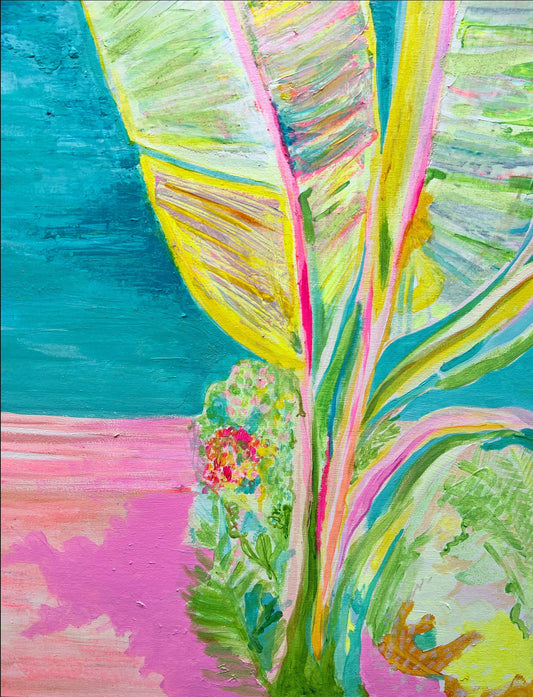 'Vacation Anticipation'  90cm x 90cm - Kathryn Sillince Artist