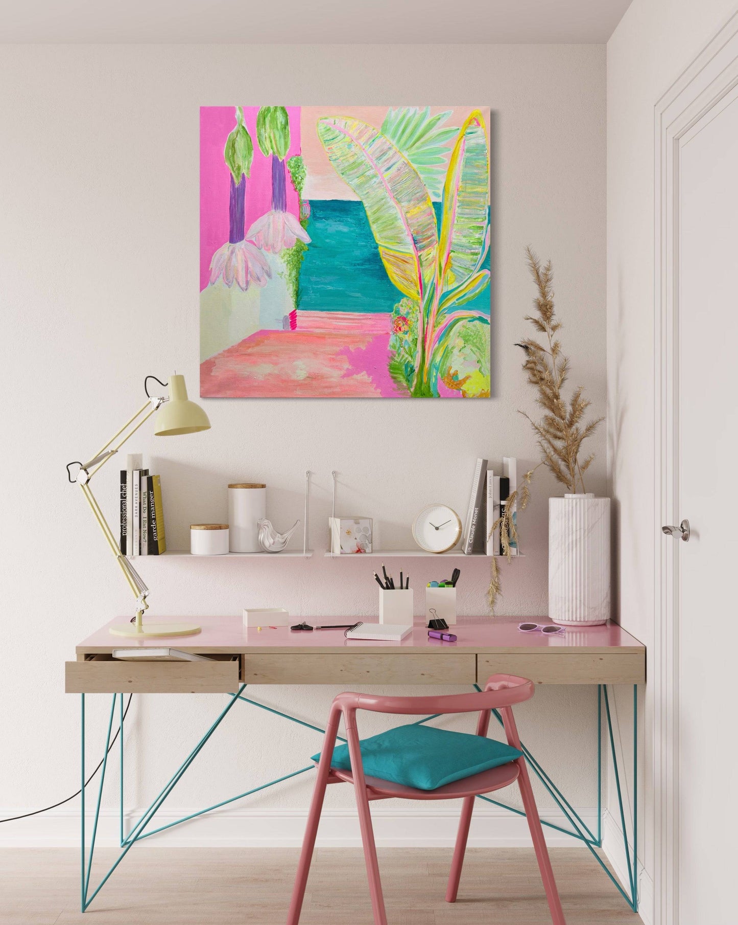 'Vacation Anticipation'  90cm x 90cm - Kathryn Sillince Artist