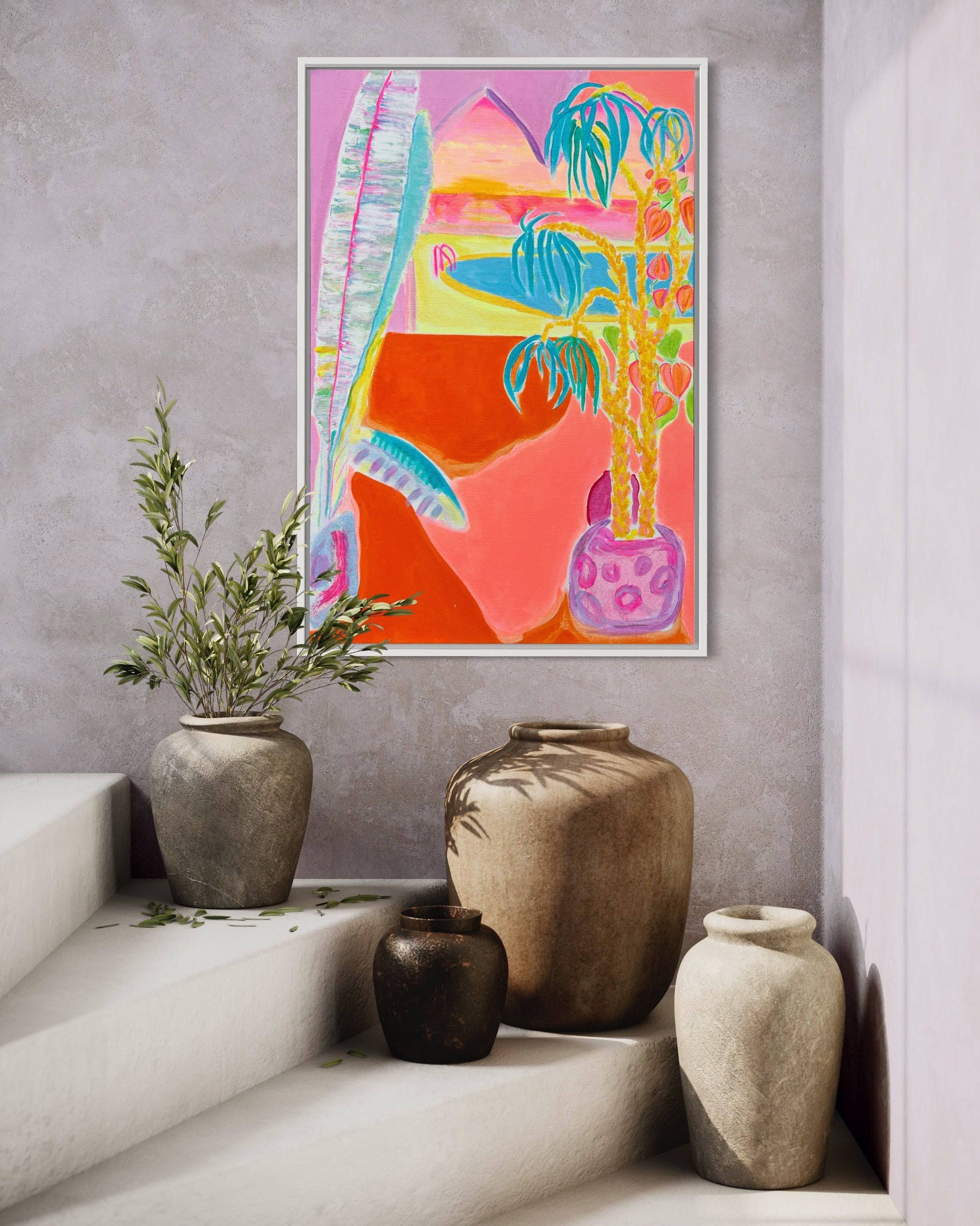 'View From The Riad'  54cm x 80cm - Kathryn Sillince Artist