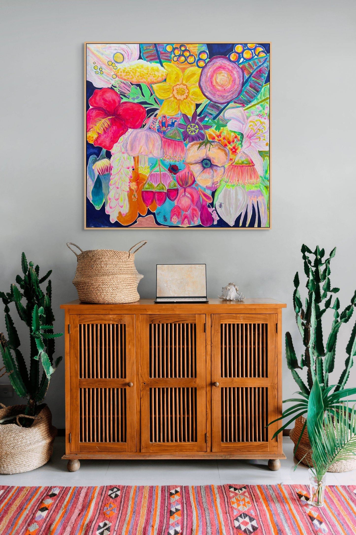 'The Impossible Bouquet' 120.5cm x 120.5cm - Kathryn Sillince Artist