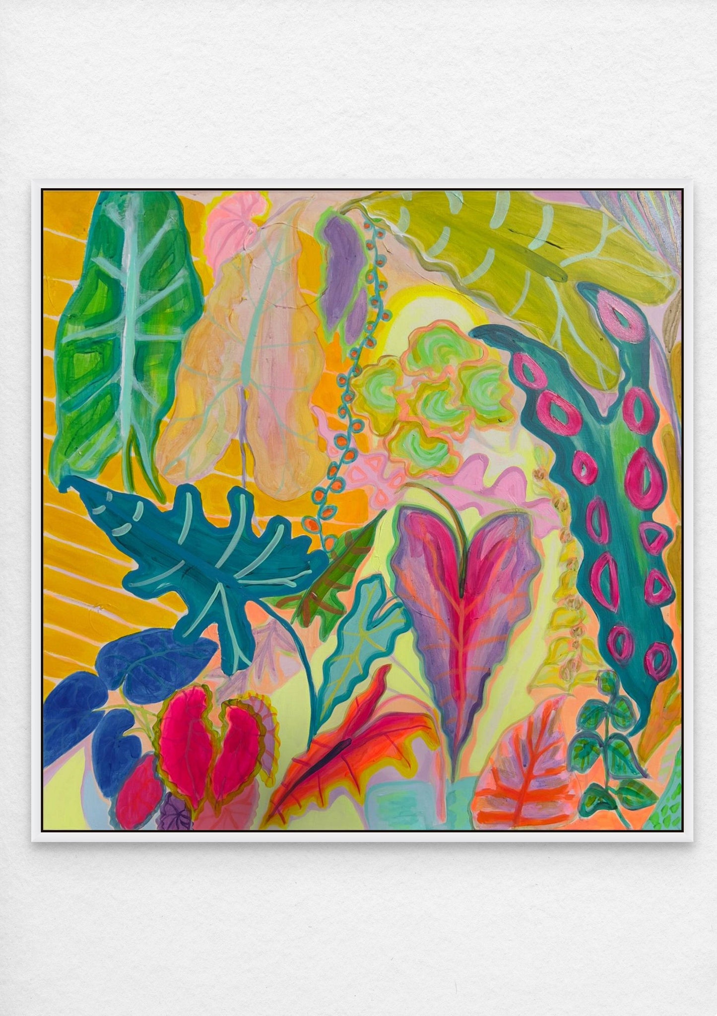 'The Yellow Shutter' 80cm x 80cm - Kathryn Sillince Artist