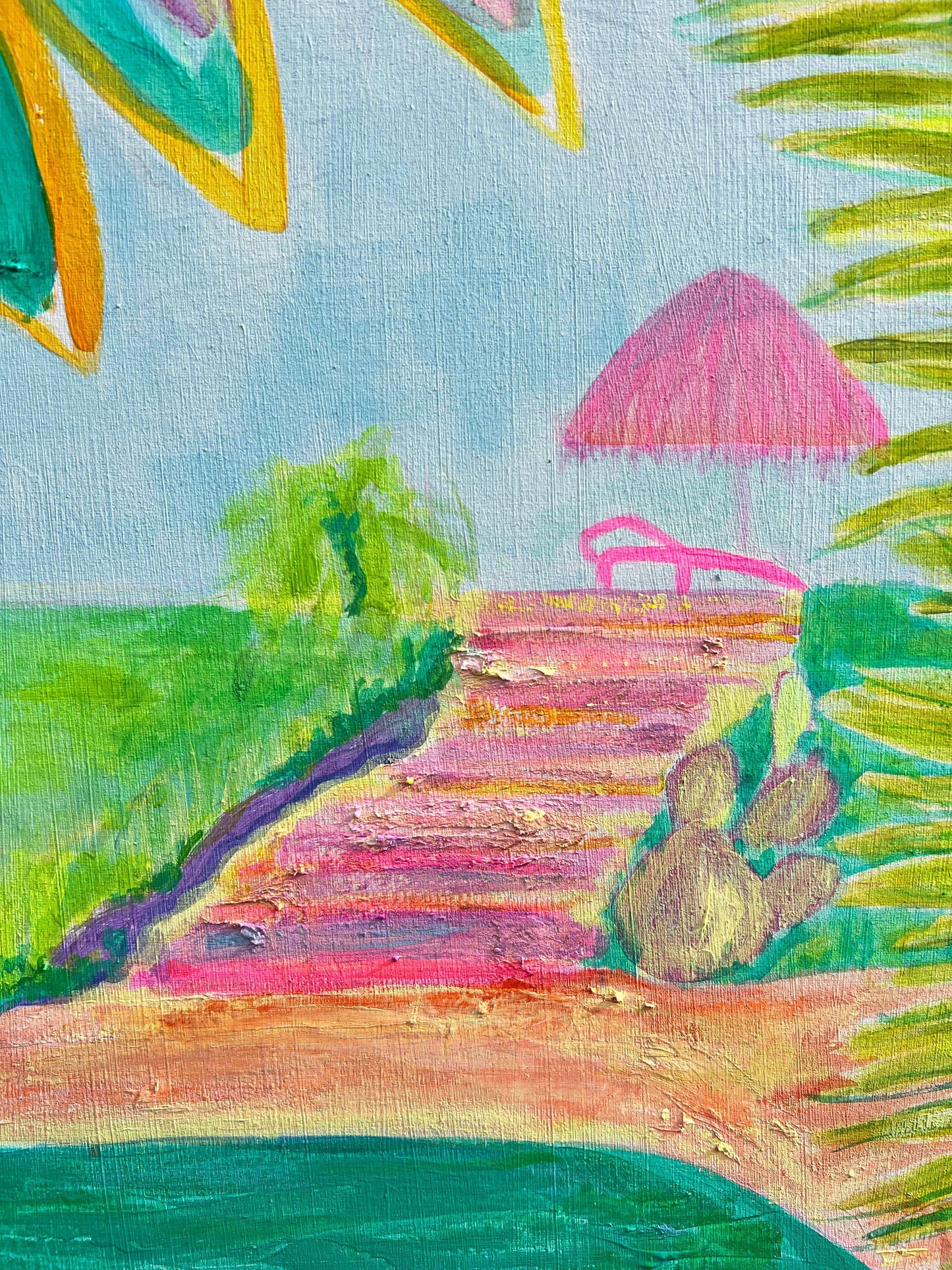 'Woke Up To This'  102cm x 102cm - Kathryn Sillince Artist