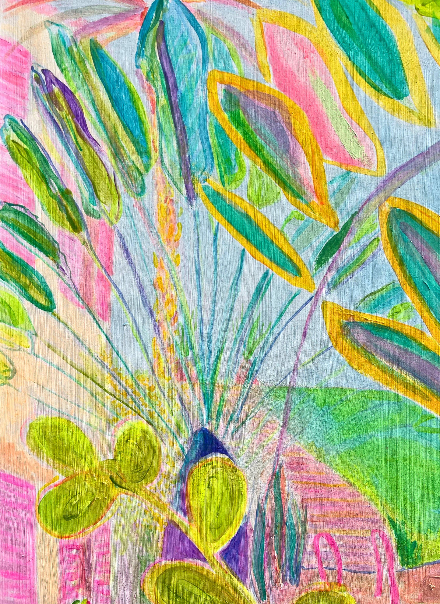 'Woke Up To This'  102cm x 102cm - Kathryn Sillince Artist